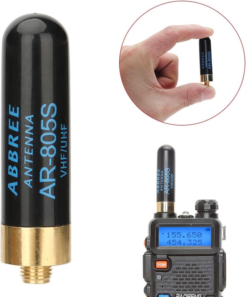 ABBREE Ham Radio Antenna Dual Band VHF/UHF 144/430Mhz 1.96inch Mini Short AR-805S SMA- Female Long Range Stubby Antenna for BAOFENG UV-5R Mini 5RM BF-F8HP PRO UV32 DM32 GM21 Accessories,2Pack - Image 3